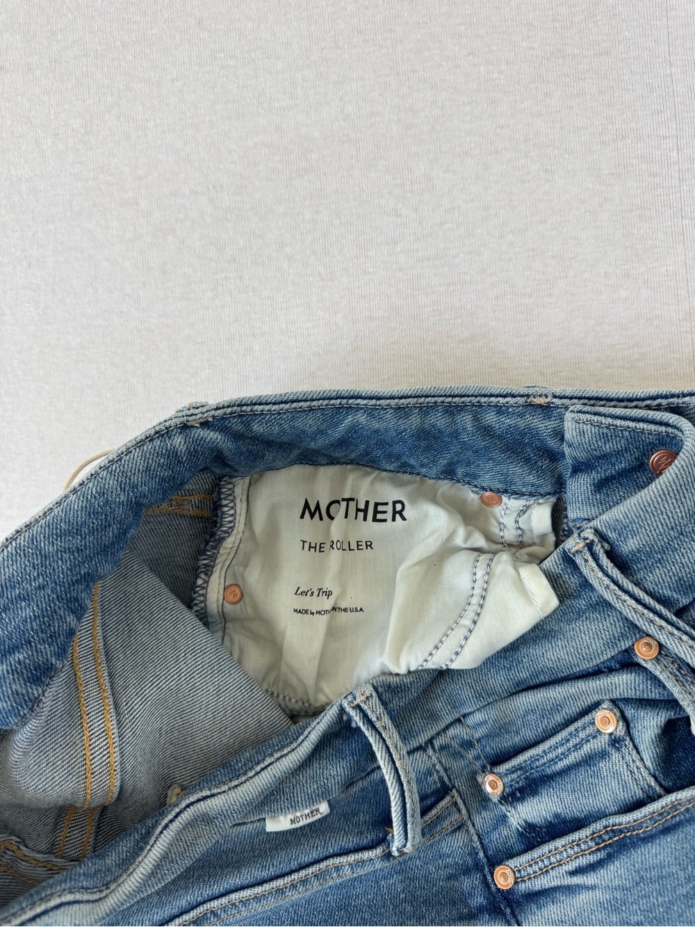 Mother Denim The Roller Let's Trip New Size 26 - Picture 9 of 10